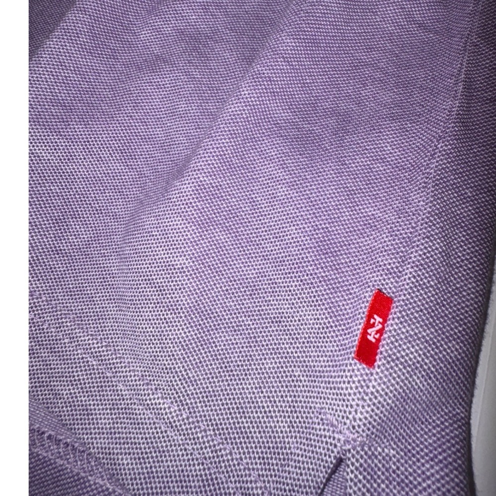 IZOD Mens Polo Shirt Purple Heathered Texture Classic Fit XL - Picture 5 of 7